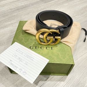 GUCCI Wide Leather Belt